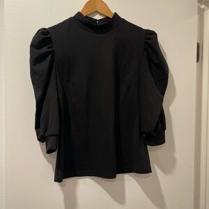 Black‎ Puff Sleeve Top from Alice and Olivia
